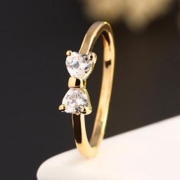 Bagues à nœud en or pour femmes cadeau de bijoux de fête lumière luxe exquis doux fille
