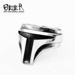 Beier SION L En Acier Inoxydable Film Produit Personnalité Hommes Anneau Punk Rock Cool Homme Haute