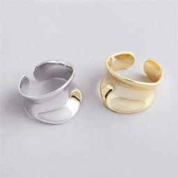Bague Ouverte Rétro Lisse à Mémoire de Forme Géométrique pour Femme Bijoux à la Mode Cadeau