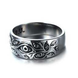 Bague avec Logo Demon Slayer Blade Black Dead Eye pour hommes breloque de fête accessoires bijoux