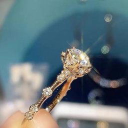 Bague en argent et or rose 925 pour femme bijou de fiançailles en moissanite pour mariage cadeau