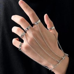 Ensemble de Bagues Ouvertes Punk Géométriques en Argent pour Homme et Femme Bijoux à la Mode Style