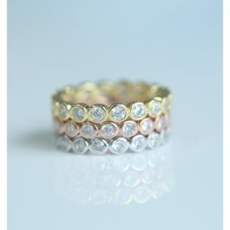 Bague empilable en argent regardé 100% véritable pour femme bijoux de mariage CZ simples mode