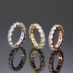 Bagues de luxe rondes en cristal pour femmes bagues Hippie glacées zircone cubique Punk Rock