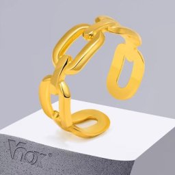 Vnox – bagues pour femmes de 7mm bracelet de doigt en forme de C en acier inoxydable cubain de
