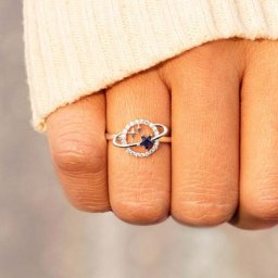 Bague étoile planète pour femmes anneau de doigt en cristal creux Simple bijou de fiançailles