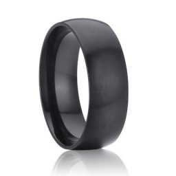 Alliances d'amour pour hommes bague en titane noir pur alliance de mariage des travailleurs