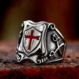 Bagues Vintage en acier inoxydable pour hommes bijoux de haute qualité forme de chevalier croix