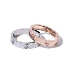 Bague à vis classique pour hommes et femmes acier inoxydable or rose argent rempli de documents
