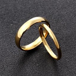 Bague en acier inoxydable pour hommes et femmes bijoux fantaisie 4mm 2mm de largeur