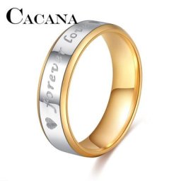CACANA – bagues en acier inoxydable pour femmes bijoux de fiançailles cercle d'amour éternel à la