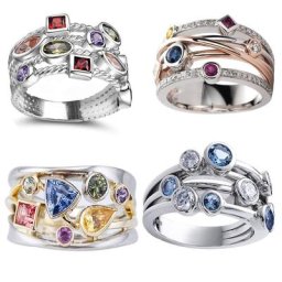 Milangirl-Bague cubique colorée pour femme bijoux délicats bande de patients de mariage croix