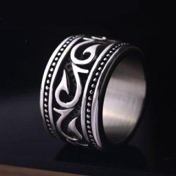 Bague Viking en acier inoxydable pour homme bague de mariage bijoux de fête punk rock design