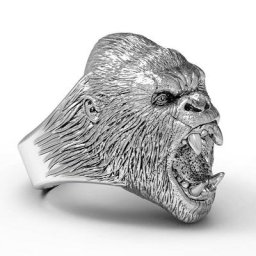 Bague berserk orang-outan pour hommes anneau en métal à la mode grand ape accessoires bijoux de