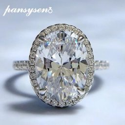 PANSYSEN – bague de fiançailles en argent Sterling 100% pour femme bijou fin de mariage diamant à