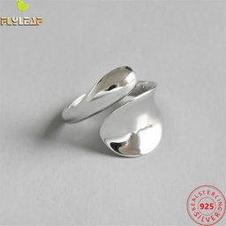 Bague en argent Sterling 925 véritable pour femme anneau irrégulier brillant design original