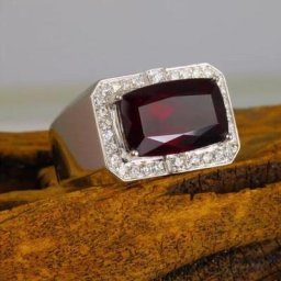 Bagues de fiançailles rouges restantes luxueuses pour hommes bague de mariage cadeau de bijoux de
