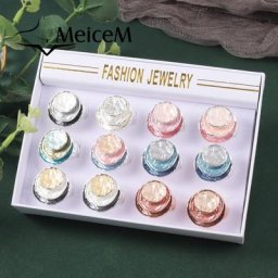 MESTRM-Bague en émail ajustable pour femme fil élastique tendance gros anneaux ronds livraison
