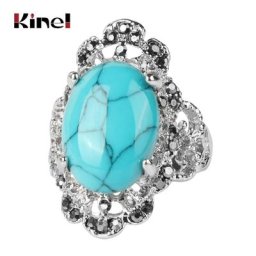 Kinel-Bague en Pierre Naturelle pour Femme Bijoux Bohème Ethnique Vintage Gros Clip Vente en Gros
