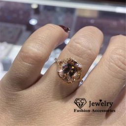 Bague en argent plaqué or Rose pour femme bijou fin Vintage zircone cubique Rectangle livraison