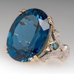 Bague naren pierre bleue multi-coupe pour femme bijoux de banquet élégants gros anneaux de