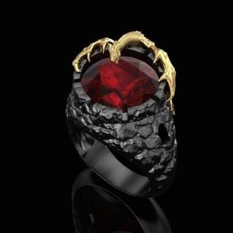 GDMN-Bagues Incrustées Rouge pour Homme Style Punk Goth Rock Bijoux de Banquet Cadeaux de