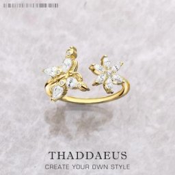 Bague papillon en argent regardé 925 avec fleur pour femme bijoux fins cadeau romantique tout