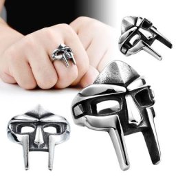 Bague pour homme anneau classique rétro Style Punk gothique Hip Hop MF DOOM bijoux de fête