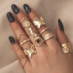 Ensemble de bagues bohèmes en forme de serpent et de papillon pour femmes bijoux de doigt Vintage