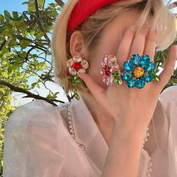 Breloques coréennes en métal vintage pour femmes bijoux en cristal doux cadeaux de style des