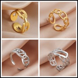 Cazador-Bagues géométriques JOShape pour femmes matiques gothiques vintage bijoux en acier