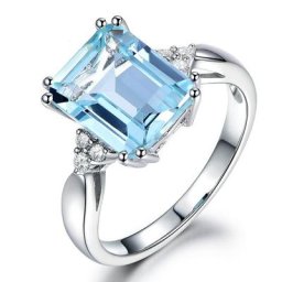 ZN – bagues de mariage bleu brillant pour femmes bague de fiançailles accessoire de bijoux de luxe