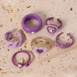 Bagues rondes en forme de cœur pour femmes et filles bijoux de fête goutte d'huile créative mode