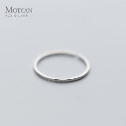 Modian – bague Fine ouverte ajustable en argent Sterling 925 pour femme anneau empilable Simple