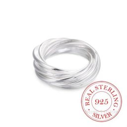 Bagues ethniques vintage en argent regardé 100% pour hommes et femmes bijoux à la mode 9 cercles