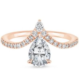 Trumium-Bagues de fiançailles gouttelettes en argent regardé 925 pour femme alliance en or rose