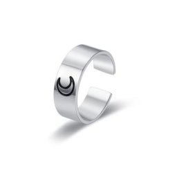 A5KE – bague ouverte en acier inoxydable bijoux avec lettres simples européennes et américaines