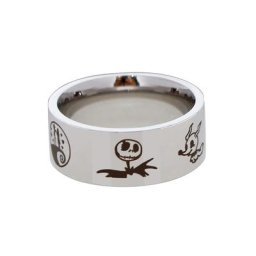 The Nightmare Before Christmas-Bague en acier inoxydable pour homme et femme bijoux en titane
