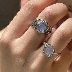Bague en pierre naturelle irrégulière opale avec opale blanche bagues ajourées pour femmes bijoux
