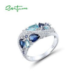 SANTUZZA – bague en argent Sterling 925 pour femme magnifique bijou fin à la mode avec des pierres