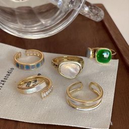Bague en or glaçure goutte assortie pour femme bague ouverte bijoux français rétro romantique