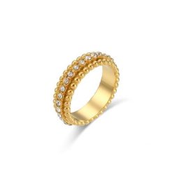 Bagues Plates en Acier Inoxydable pour Femme Bijoux de Style Minimaliste Deux NucleoBeads Haute
