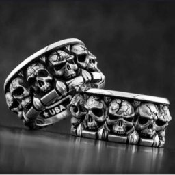 Bagues tête de mort pour hommes bijoux de personnalité dominatrice Style Punk Hip Hop Rock