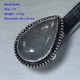 Bague en Topaze Bleue group Rutile Tanzanite Sodalite Saphir AdrenZoisite Kyanite Argent
