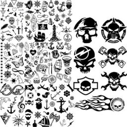 Faux Tatouage Temporaire pour Homme Adulte Insigne Réaliste Phare du Soleil Autocollant de Bras