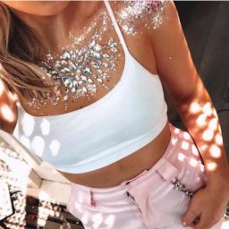 Tatouages Temporaires 3D Sexy pour Femme Décoration de Visage en Strass Faux Paillettes Bijoux de