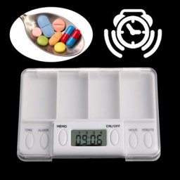 Boîte électronique organisateur de pilules rappel de médicaments minuterie d'alarme boîte