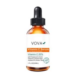 Sérum liquide anti-âge à la vitamine C 20% acide hyaluronique éclaircissant hydratant estompe