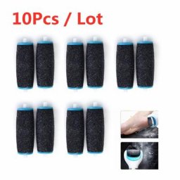 10 pièces têtes de rouleau de remplacement noires pour outil de soin des pieds de pédicure Pro