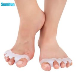 Mathiateurs d'orteils en gel silicone 2 pièces 1 paire orthèses civières alignement